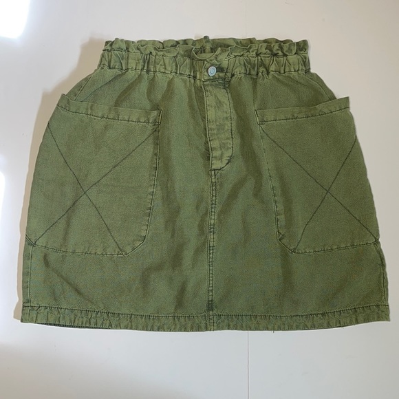 Anthropologie Pilcro Green Linen Blend Skirt - Women’s Size Medium - Picture 2 of 14